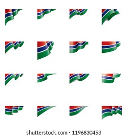 Gambia flag, vector illustration on a white background
