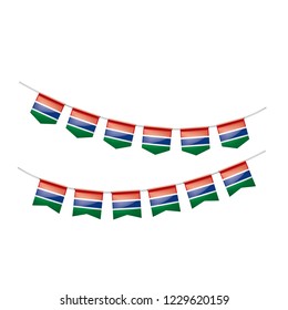 Gambia flag, vector illustration on a white background