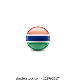 Gambia flag, vector illustration on a white background