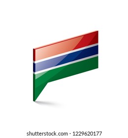 Gambia flag, vector illustration on a white background