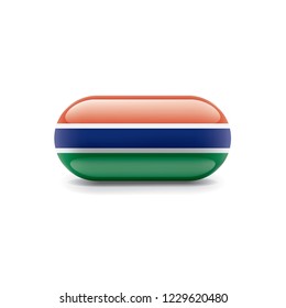 Gambia flag, vector illustration on a white background