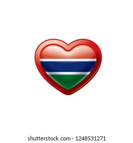 Gambia flag, vector illustration on a white background