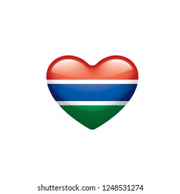 Gambia flag, vector illustration on a white background