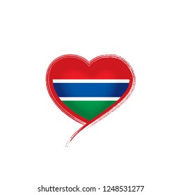 Gambia flag, vector illustration on a white background