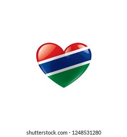 Gambia flag, vector illustration on a white background