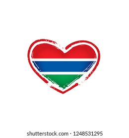 Gambia flag, vector illustration on a white background
