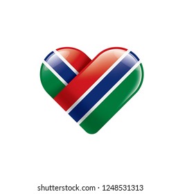 Gambia flag, vector illustration on a white background