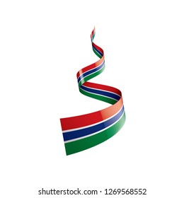 Gambia flag, vector illustration on a white background