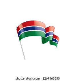 Gambia flag, vector illustration on a white background
