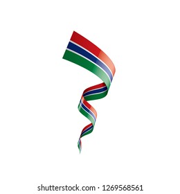 Gambia flag, vector illustration on a white background