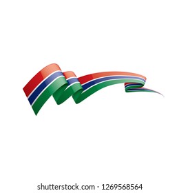 Gambia flag, vector illustration on a white background