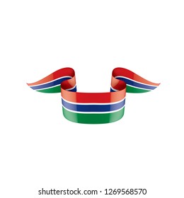 Gambia flag, vector illustration on a white background
