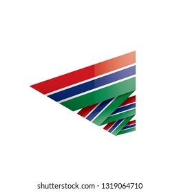Gambia flag, vector illustration on a white background