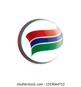 Gambia flag, vector illustration on a white background