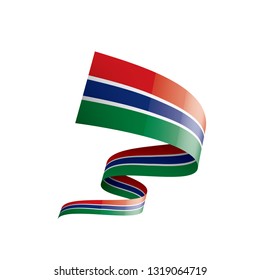Gambia flag, vector illustration on a white background