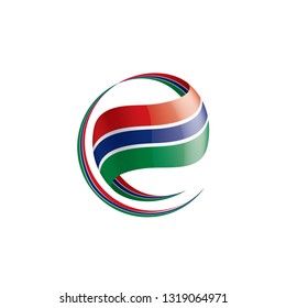 Gambia flag, vector illustration on a white background