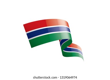 Gambia flag, vector illustration on a white background