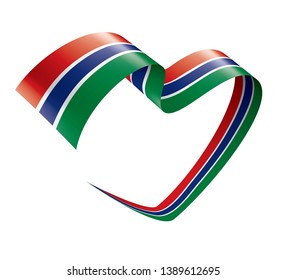 Gambia flag, vector illustration on a white background