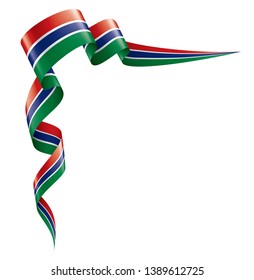 Gambia flag, vector illustration on a white background