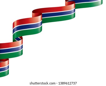 Gambia flag, vector illustration on a white background