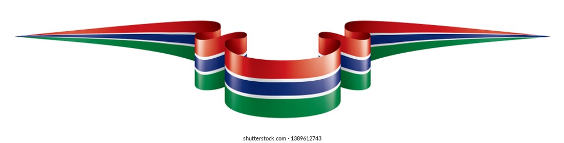 Gambia flag, vector illustration on a white background