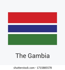 The Gambia Flag Vector Isolated On Background. Gambian Flag Symbol Modern, Simple, Vector, Icon For Website Or Mobile App