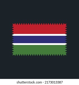 Gambia Flag Vektor. Nationalflagge