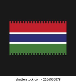 Gambia Flag Vector. National Flag