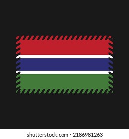 Gambia Flag Vektor. Nationalflagge