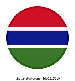 Icono de redondeo de indicador de Gambia