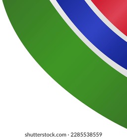 Onda de bandera de Gambia aislada en png o fondo transparente