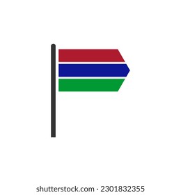 Gambia flags icon set, Gambia independence day icon set vector sign symbol