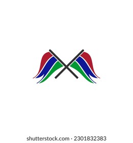 Gambia flags icon set, Gambia independence day icon set vector sign symbol