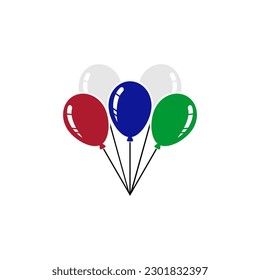 Juego de iconos de banderas de Gambia, símbolo del símbolo del vector del día de la independencia de Gambia