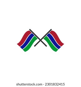 Gambia flags icon set, Gambia independence day icon set vector sign symbol