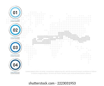 Gambia map of dots gray for presentation. Creative concept for infographic.