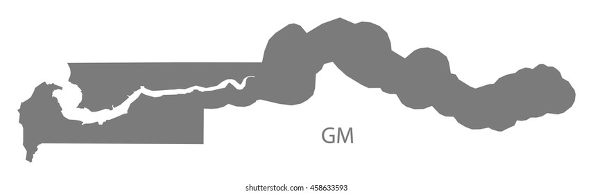 Gambia Map grey
