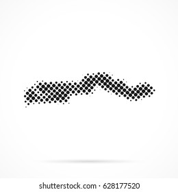Gambia map in halftone. Dotted illustration isolated on a white background.
Vector illustration.