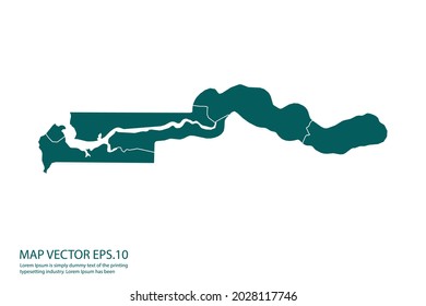 Gambia map High Detailed on white background. Abstract design vector illustration eps 10