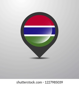 Gambia Map Pin