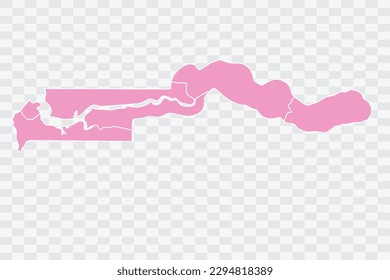 Gambia Map pink Color Background quality files png