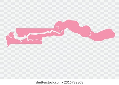Gambia Map Rose Color Background quality files png