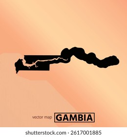 Gambia map. Vector map for any needs.
