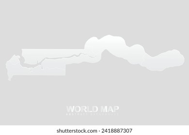 Gambia Map - World Map vector template with High detailed including white and grey gradient color and white outline color isolated on grey background - Vector illustration eps 10