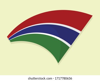 Gambia national flag simple vector design 