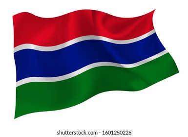 Gambia national silk flag icon