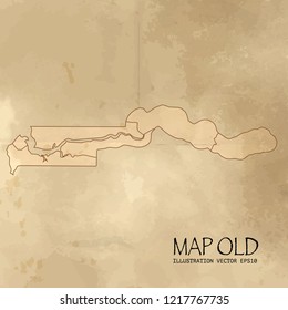 gambia on the map of Balkans in soft grunge and vintage style, like old paper with watercolor painting. VectorEPS10