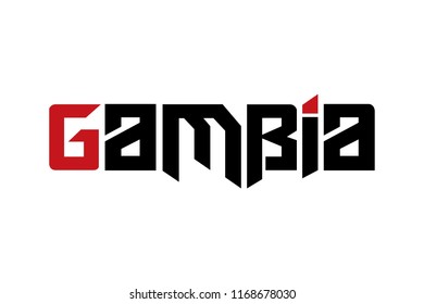 Gambia typography design vector, for t-shirt, poster and other uses