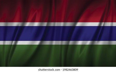 Indicación de pantalla plana de la bandera ondulada de Gambia