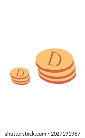 
Gambian dalasi Gambia Currency Coin Vector Design Illustration